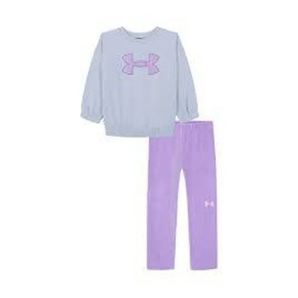 Under Armour Ribbed Velour Tunic Hoodie & Leggings Set Girls' 6 Lavender